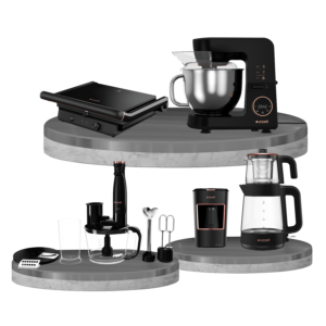 ARÇELİK RESİTAL® SİYAH MUTFAK SERİSİ 5'Lİ SET